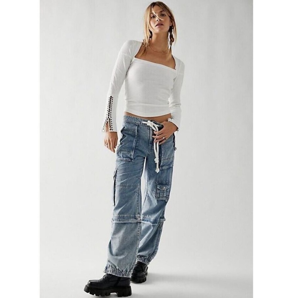 Free People South Bay Utility Cargo Jeans